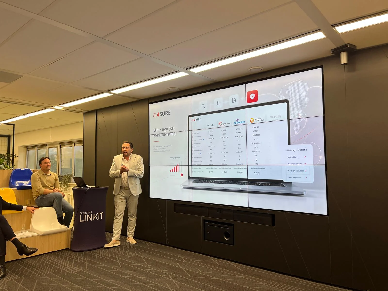 Presentatie door 4SURE voor een groot scherm